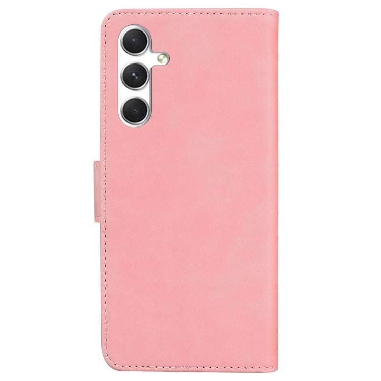 For Samsung Galaxy S25 5G Skin Feel Pure Color Flip Leather Phone Case