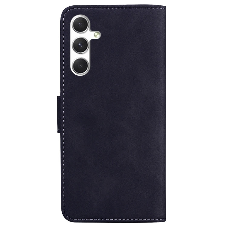 For Samsung Galaxy S25 5G Skin Feel Pure Color Flip Leather Phone Case