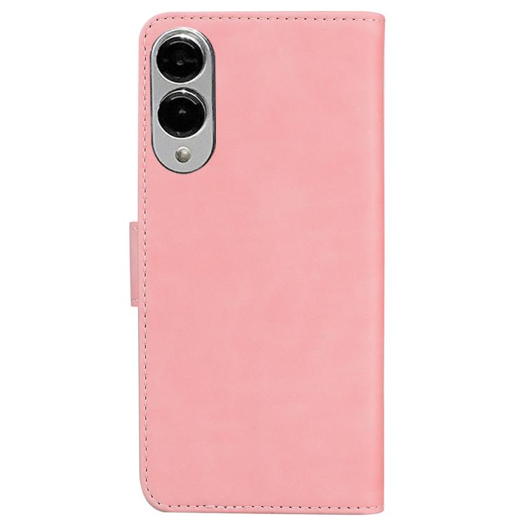 For Samsung Galaxy S25 Edge 5G Skin Feel Pure Color Flip Leather Phone Case