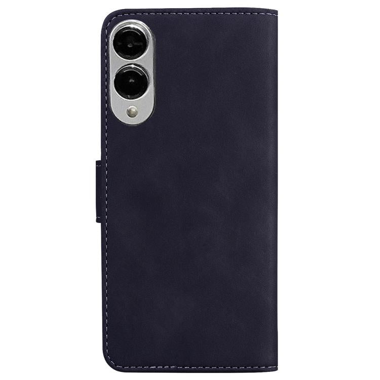 For Samsung Galaxy S25 Edge 5G Skin Feel Pure Color Flip Leather Phone Case