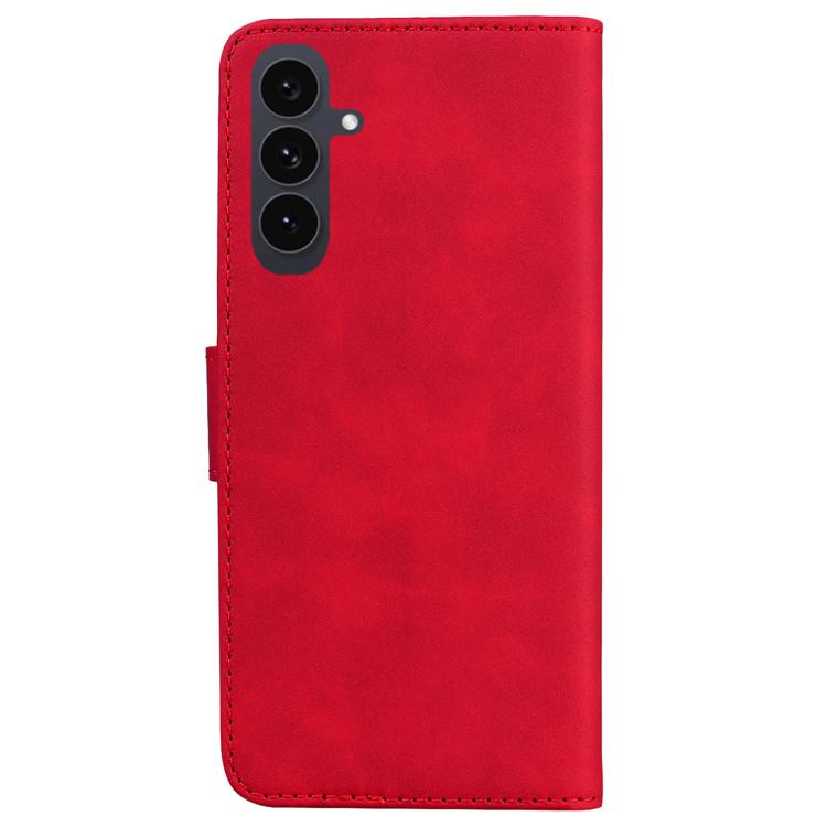 For Samsung Galaxy S25 FE 5G Skin Feel Pure Color Flip Leather Phone Case