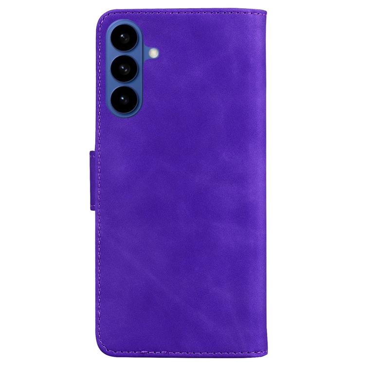 For Samsung Galaxy S26 5G Skin Feel Pure Color Flip Leather Phone Case