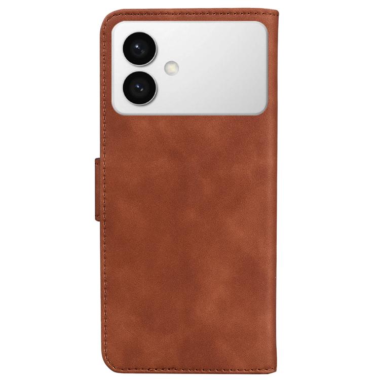 For Samsung Galaxy S26 Edge 5G Skin Feel Pure Color Flip Leather Phone Case