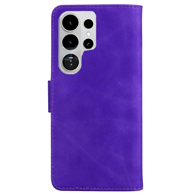 For Samsung Galaxy S26 Ultra 5G Skin Feel Pure Color Flip Leather Phone Case