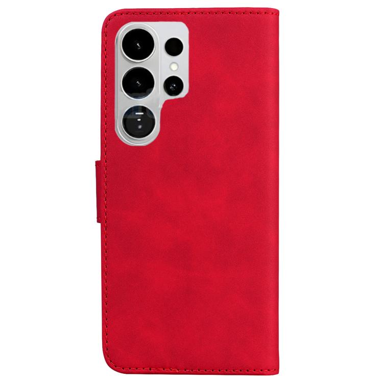 For Samsung Galaxy S26 Ultra 5G Skin Feel Pure Color Flip Leather Phone Case