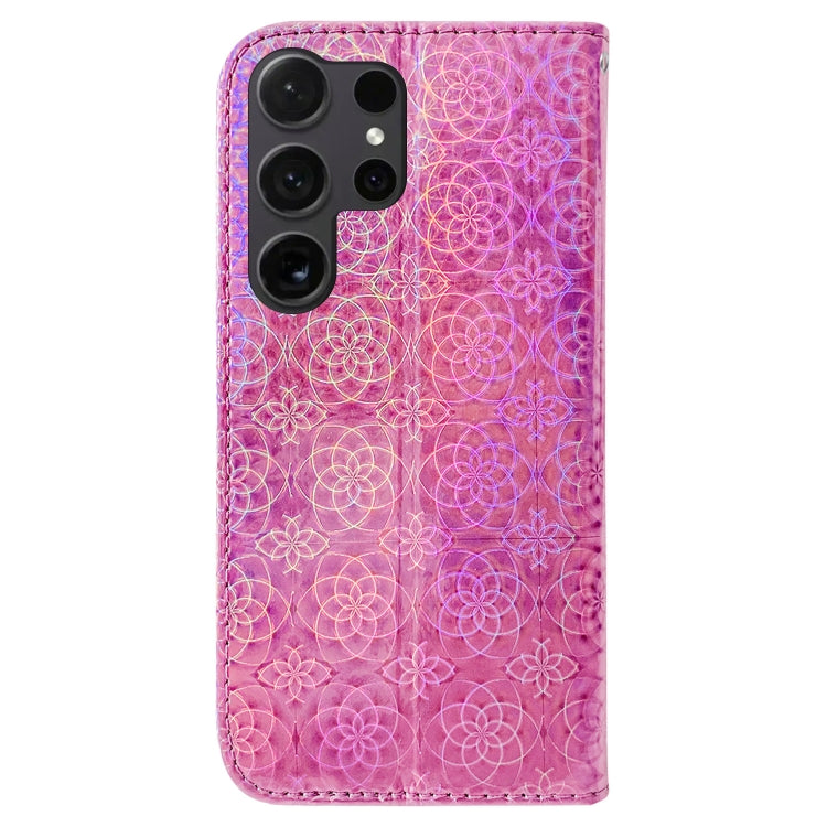 For Samsung Galaxy S25 Ultra 5G Colorful Magnetic Buckle Leather Phone Case