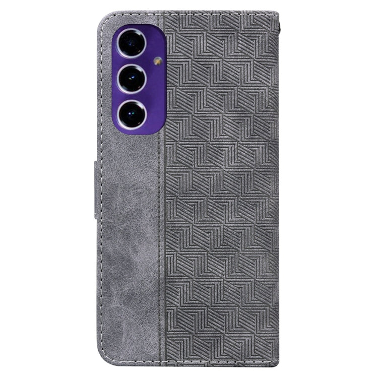 For Samsung Galaxy S24 FE 5G Geometric Embossed Leather Phone Case
