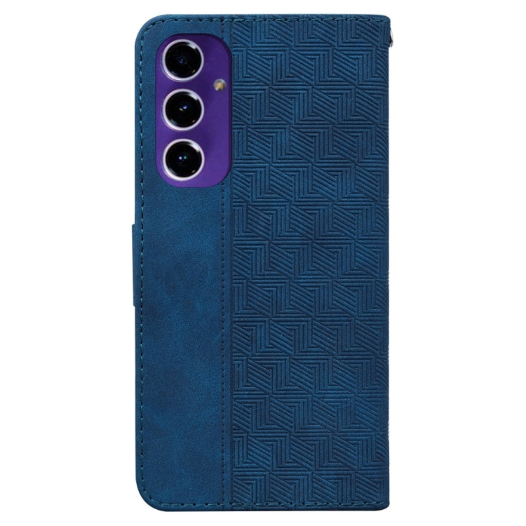 For Samsung Galaxy S24 FE 5G Geometric Embossed Leather Phone Case