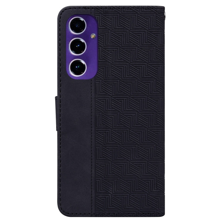 For Samsung Galaxy S24 FE 5G Geometric Embossed Leather Phone Case