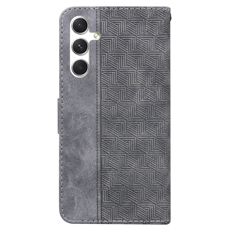 For Samsung Galaxy S25 5G Geometric Embossed Leather Phone Case
