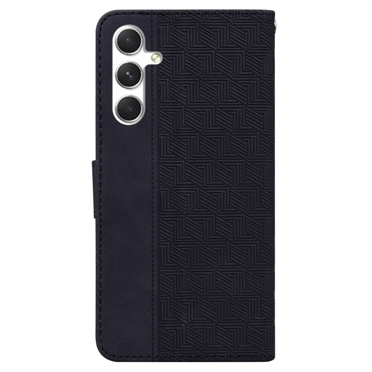 For Samsung Galaxy S25 5G Geometric Embossed Leather Phone Case