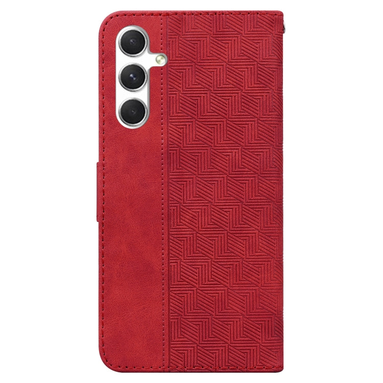 For Samsung Galaxy S25 5G Geometric Embossed Leather Phone Case