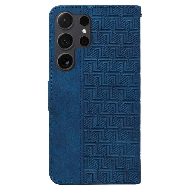 For Samsung Galaxy S25 Ultra 5G Geometric Embossed Leather Phone Case