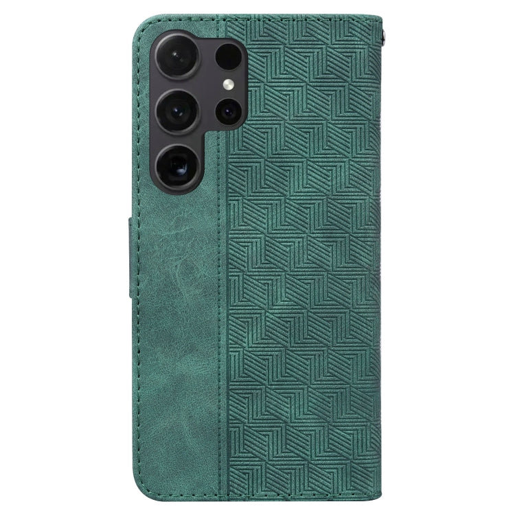 For Samsung Galaxy S25 Ultra 5G Geometric Embossed Leather Phone Case