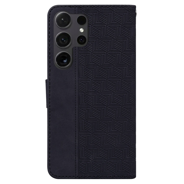 For Samsung Galaxy S25 Ultra 5G Geometric Embossed Leather Phone Case