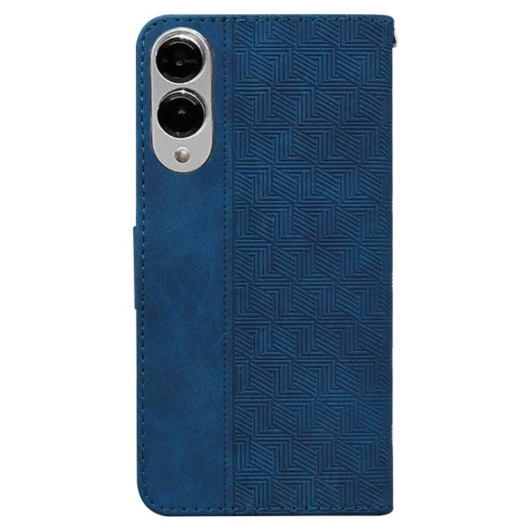 For Samsung Galaxy S25 Edge 5G Geometric Embossed Leather Phone Case