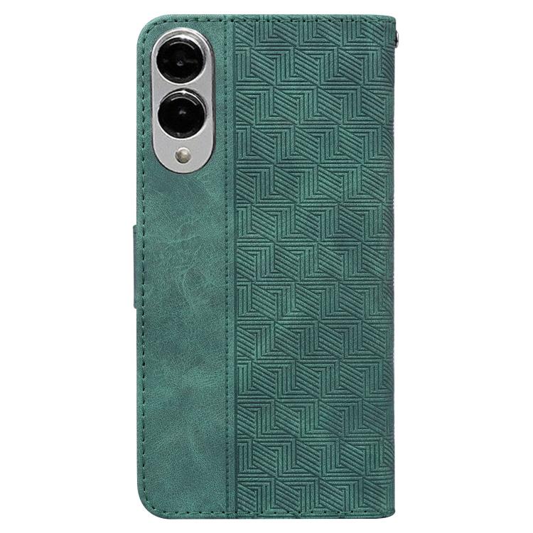 For Samsung Galaxy S25 Edge 5G Geometric Embossed Leather Phone Case