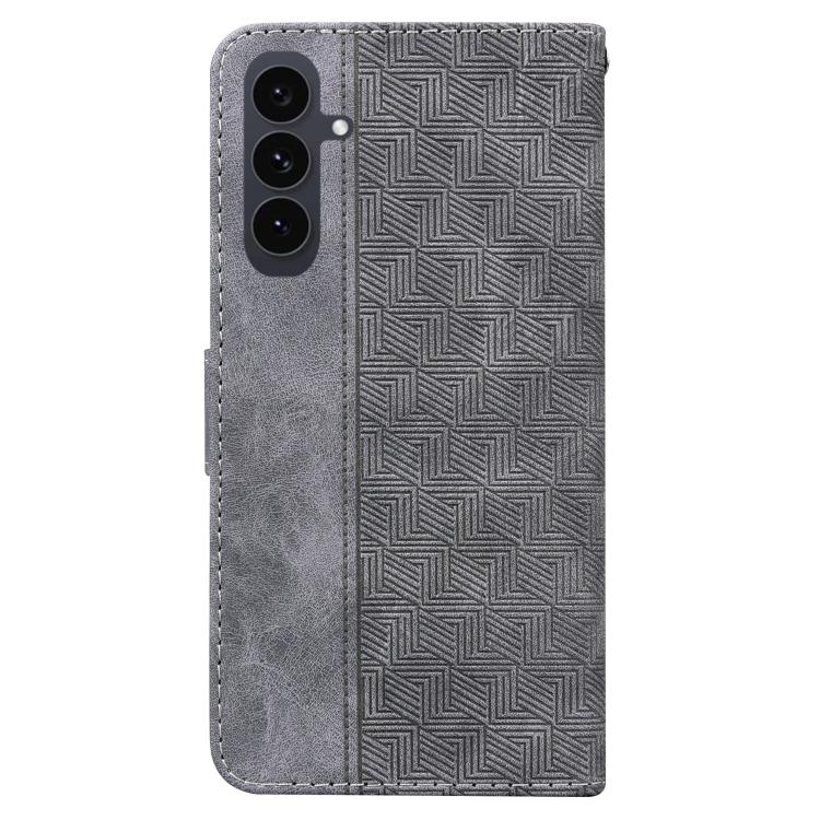For Samsung Galaxy S25 FE 5G Geometric Embossed Leather Phone Case