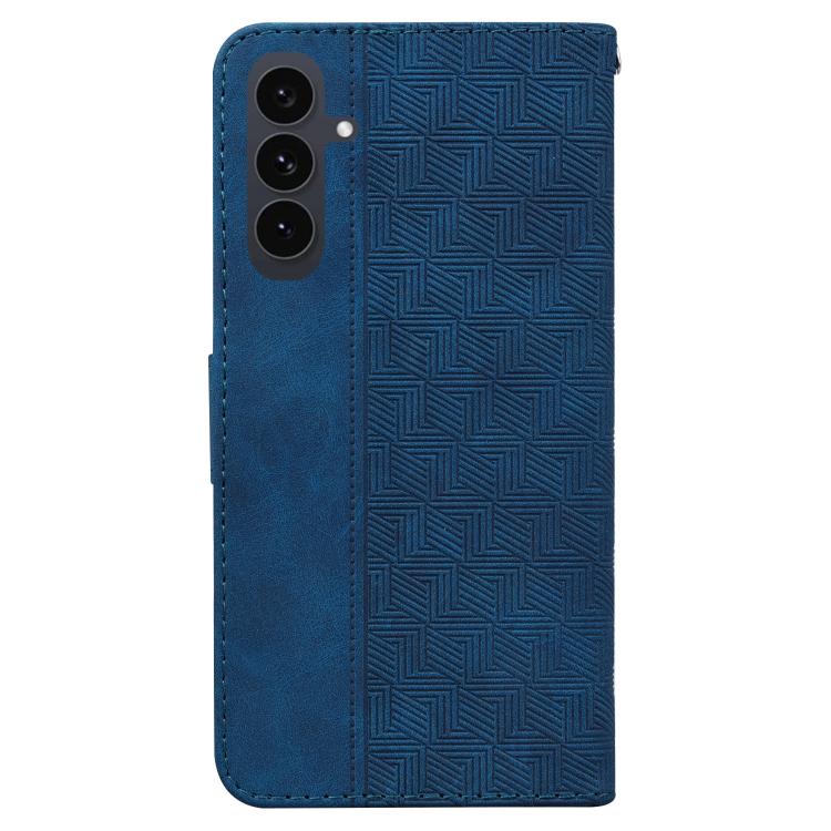 For Samsung Galaxy S25 FE 5G Geometric Embossed Leather Phone Case