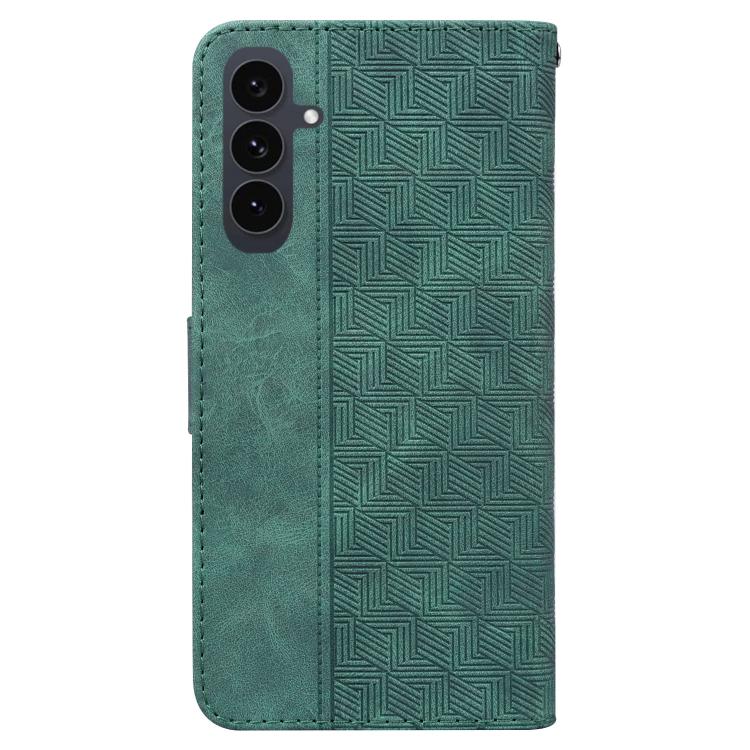 For Samsung Galaxy S25 FE 5G Geometric Embossed Leather Phone Case
