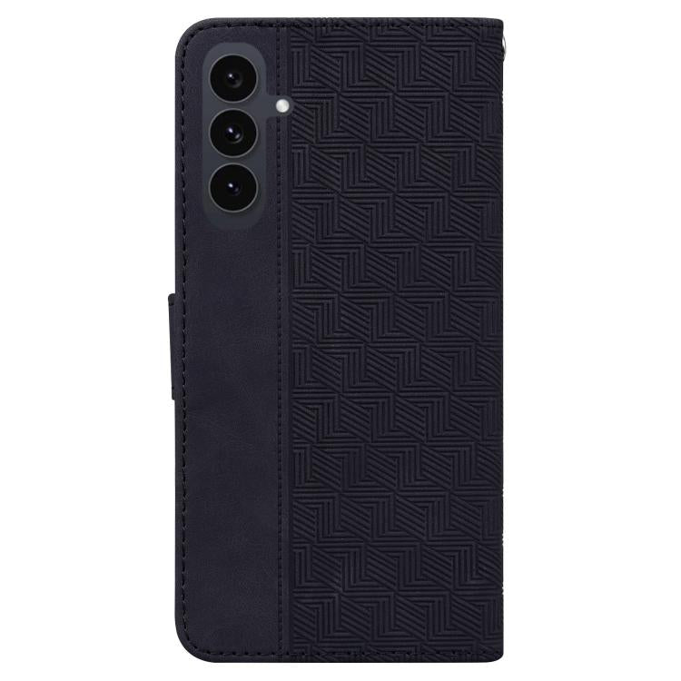 For Samsung Galaxy S25 FE 5G Geometric Embossed Leather Phone Case