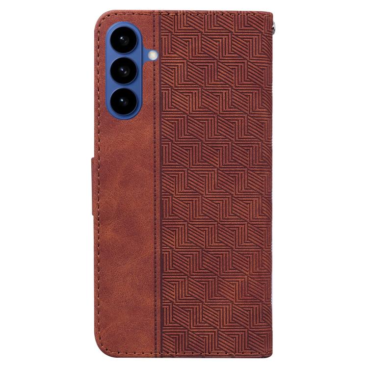 For Samsung Galaxy S26 5G Geometric Embossed Leather Phone Case