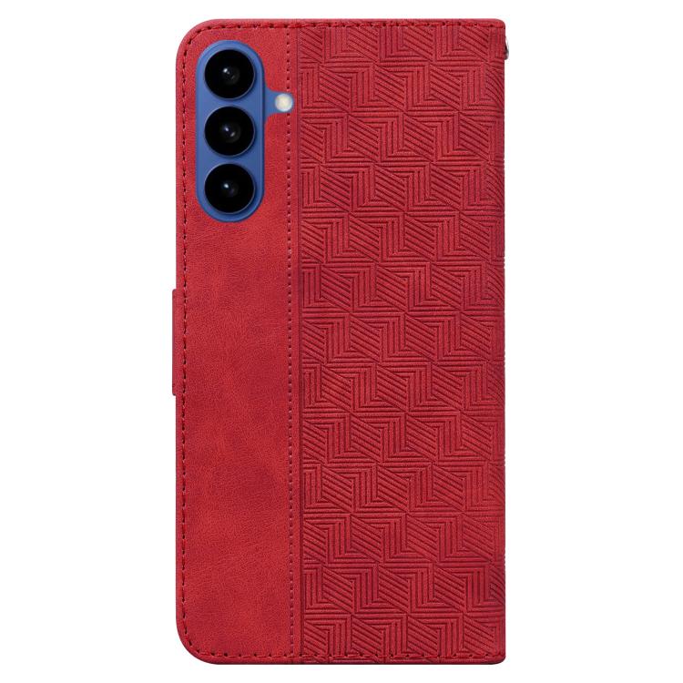 For Samsung Galaxy S26 5G Geometric Embossed Leather Phone Case