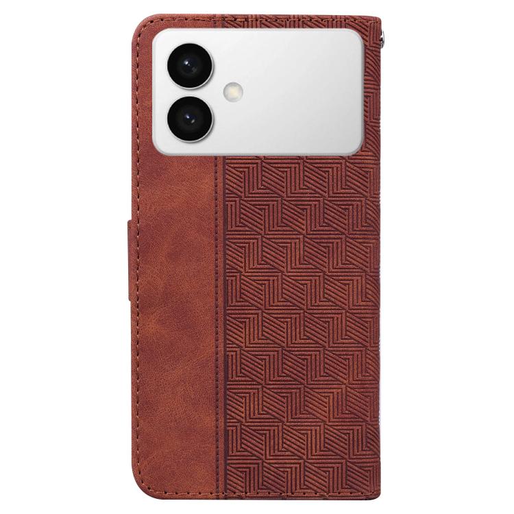 For Samsung Galaxy S26 Edge 5G Geometric Embossed Leather Phone Case