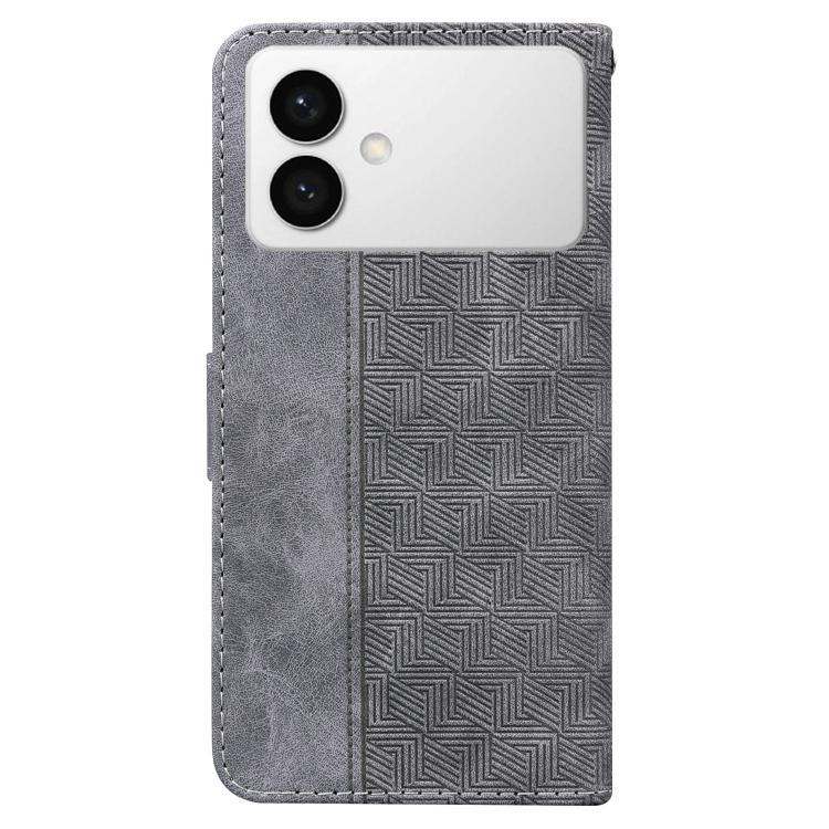 For Samsung Galaxy S26 Edge 5G Geometric Embossed Leather Phone Case
