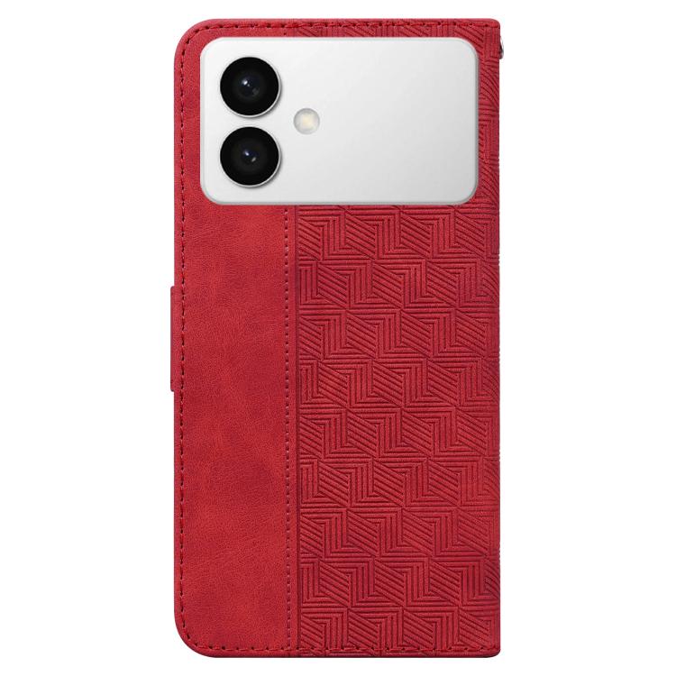 For Samsung Galaxy S26 Edge 5G Geometric Embossed Leather Phone Case