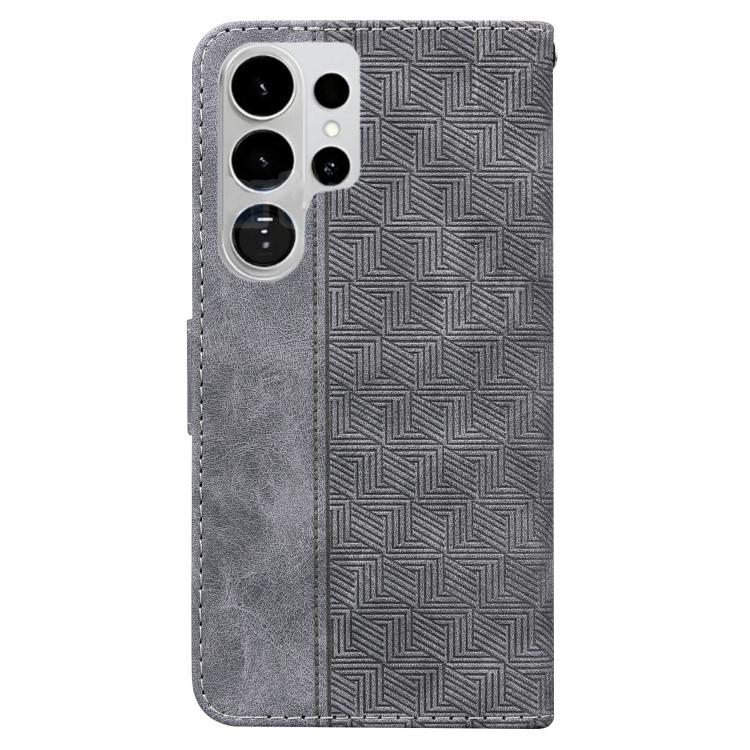 For Samsung Galaxy S26 Ultra 5G Geometric Embossed Leather Phone Case