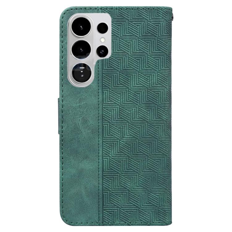 For Samsung Galaxy S26 Ultra 5G Geometric Embossed Leather Phone Case