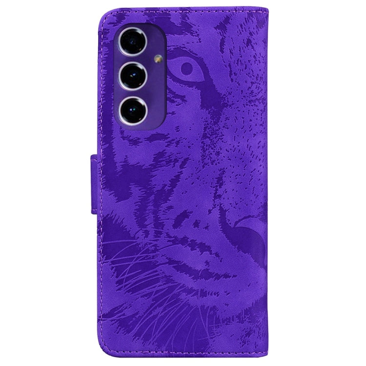 For Samsung Galaxy S24 FE 5G Tiger Embossing Pattern Flip Leather Phone Case