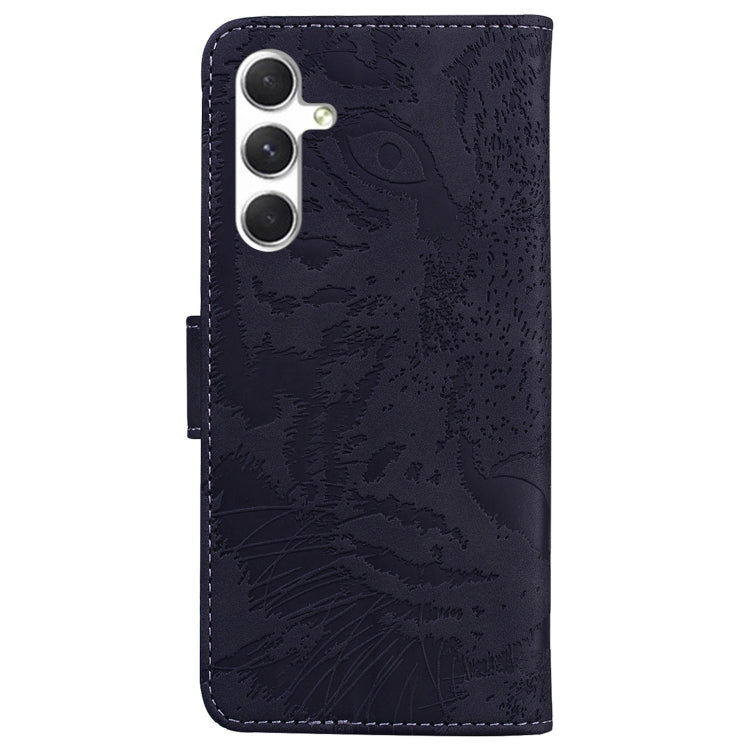 For Samsung Galaxy S25 5G Tiger Embossing Pattern Flip Leather Phone Case