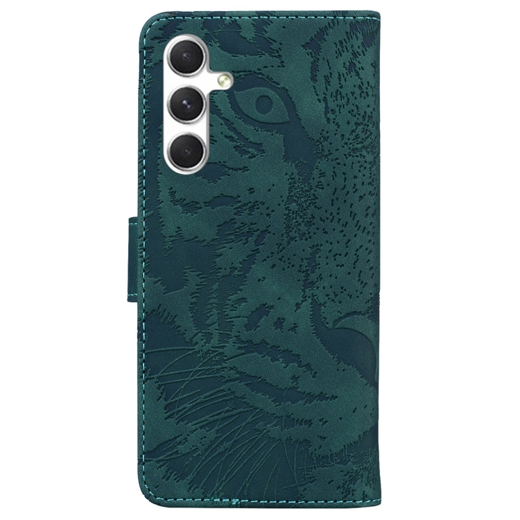 For Samsung Galaxy S25 5G Tiger Embossing Pattern Flip Leather Phone Case
