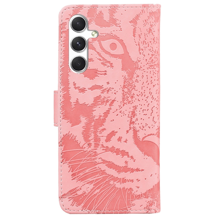 For Samsung Galaxy S25 5G Tiger Embossing Pattern Flip Leather Phone Case