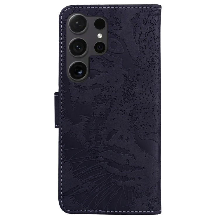 For Samsung Galaxy S25 Ultra 5G Tiger Embossing Pattern Flip Leather Phone Case