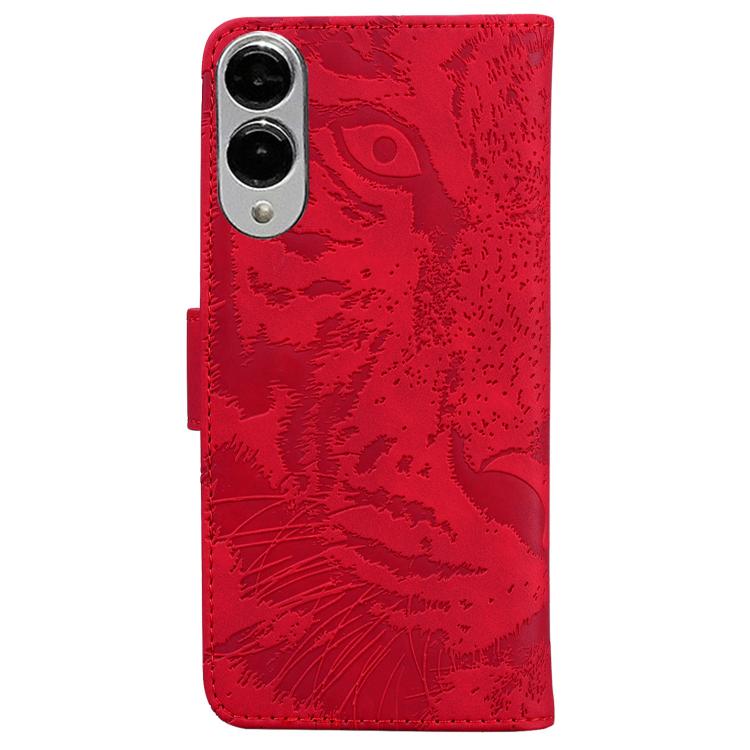 For Samsung Galaxy S25 Edge 5G Tiger Embossing Pattern Flip Leather Phone Case