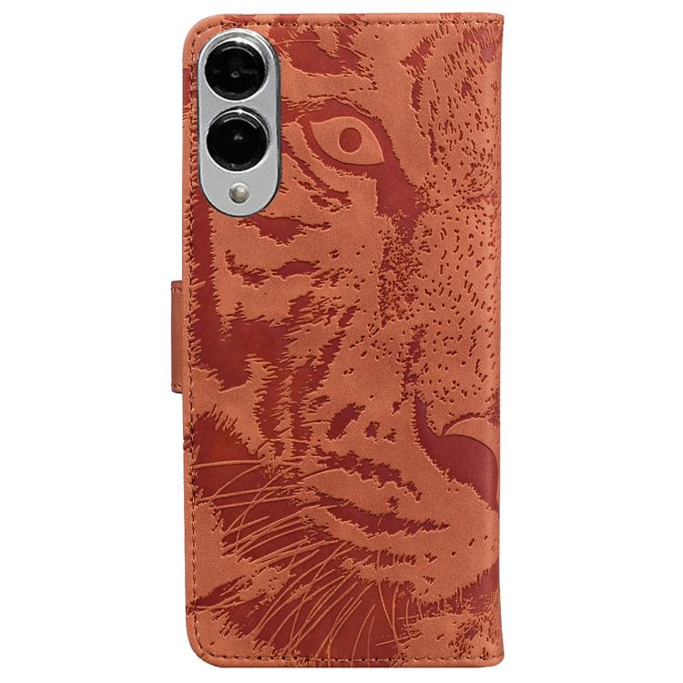 For Samsung Galaxy S25 Edge 5G Tiger Embossing Pattern Flip Leather Phone Case