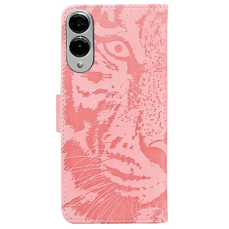 For Samsung Galaxy S25 Edge 5G Tiger Embossing Pattern Flip Leather Phone Case