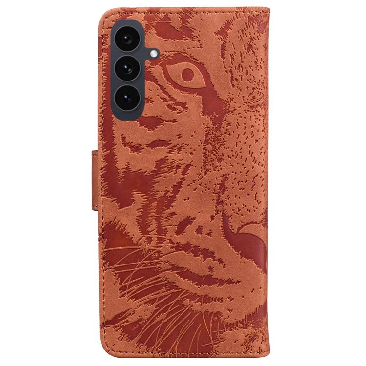 For Samsung Galaxy S25 FE 5G Tiger Embossing Pattern Flip Leather Phone Case