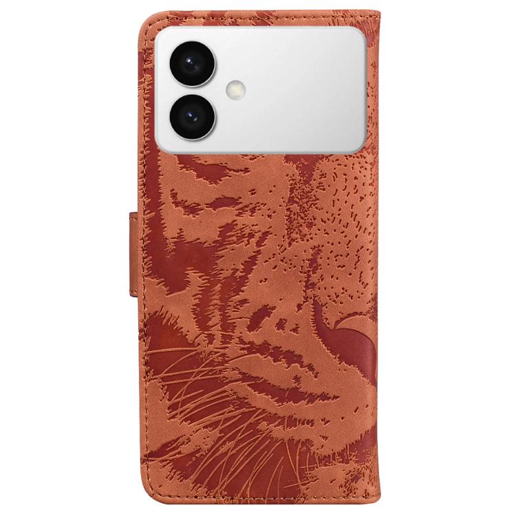 For Samsung Galaxy S26 Edge 5G Tiger Embossing Pattern Flip Leather Phone Case