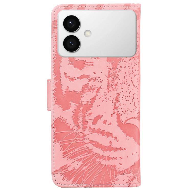 For Samsung Galaxy S26 Edge 5G Tiger Embossing Pattern Flip Leather Phone Case