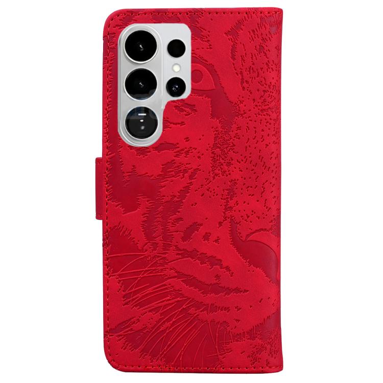 For Samsung Galaxy S26 Ultra 5G Tiger Embossing Pattern Flip Leather Phone Case