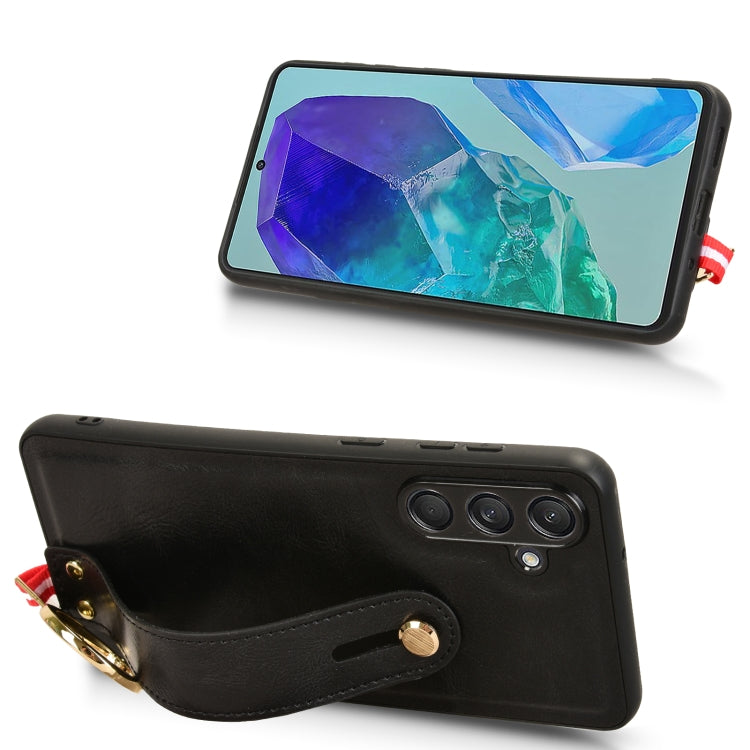 For Samsung Galaxy F55 / M55 / C55 5G Wristband Leather Back Phone Case