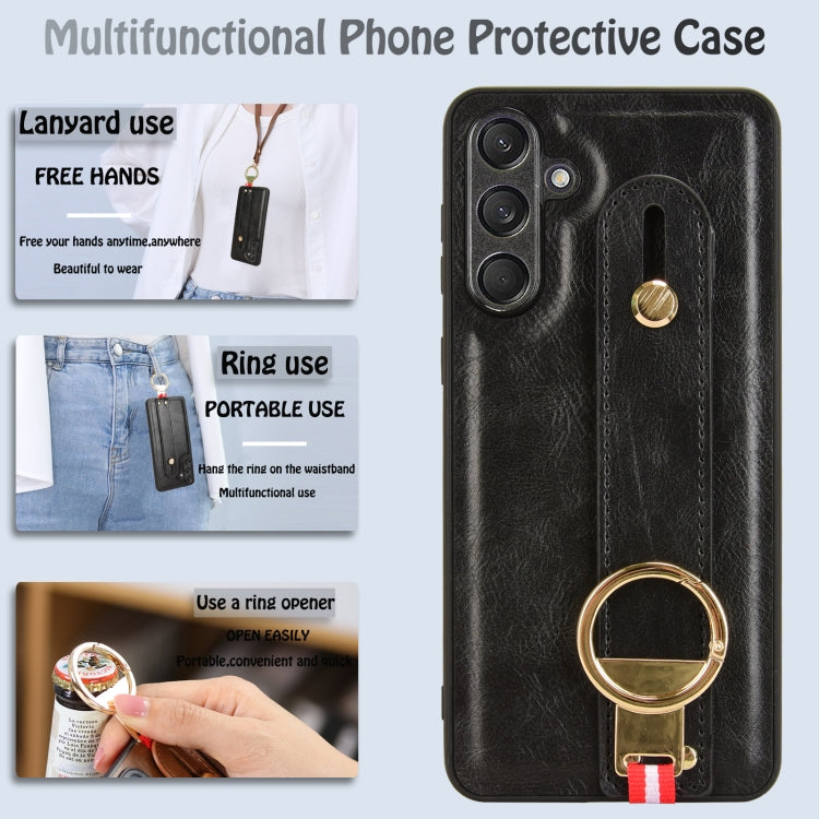 For Samsung Galaxy F55 / M55 / C55 5G Wristband Leather Back Phone Case