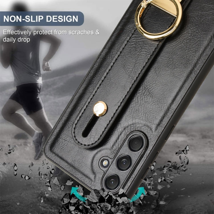 For Samsung Galaxy F55 / M55 / C55 5G Wristband Leather Back Phone Case