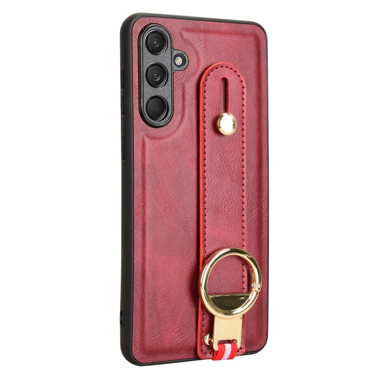 For Samsung Galaxy F55 / M55 / C55 5G Wristband Leather Back Phone Case