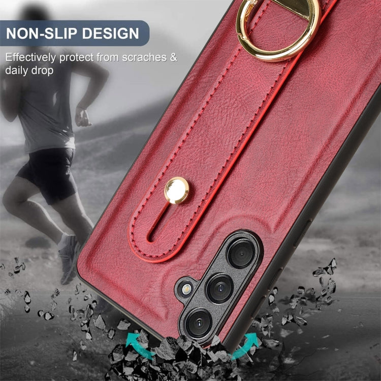 For Samsung Galaxy F55 / M55 / C55 5G Wristband Leather Back Phone Case