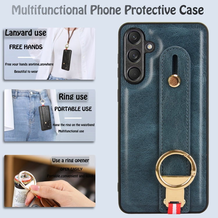For Samsung Galaxy F55 / M55 / C55 5G Wristband Leather Back Phone Case